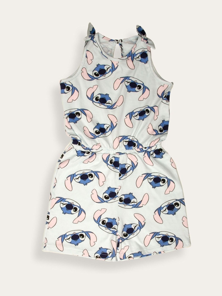Brand Threads Blue 100% Cotton Stitch Playsuit - Image 1 of 3