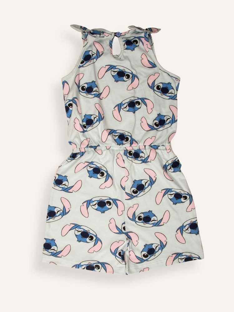Brand Threads Blue 100% Cotton Stitch Playsuit - Image 2 of 3