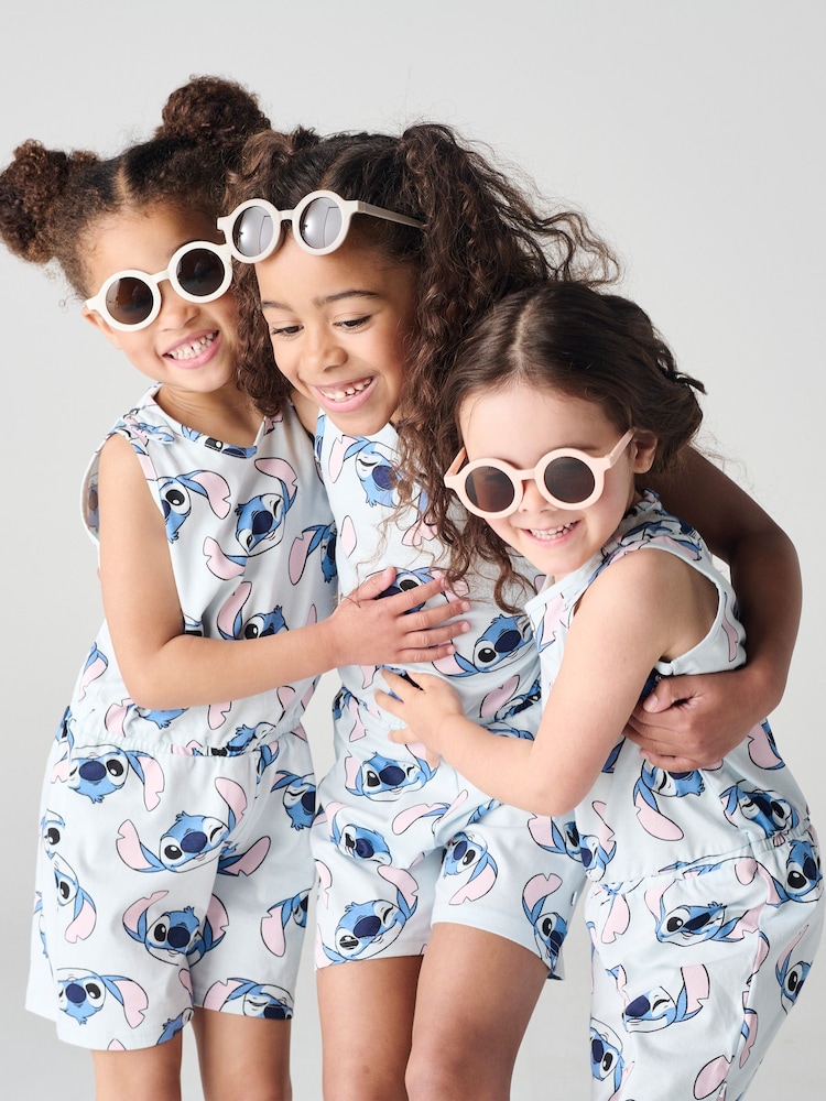 Brand Threads Blue 100% Cotton Stitch Playsuit - Image 2 of 5 Brand Threads Blue 100% Cotton Stitch Playsuit - Image 2 of 5