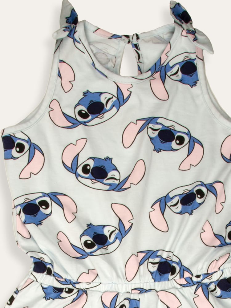 Brand Threads Blue 100% Cotton Stitch Playsuit - Image 3 of 3