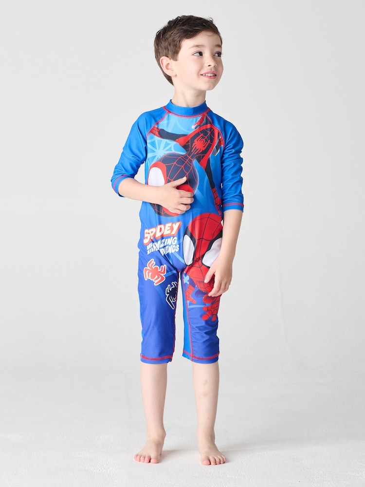 Brand Threads Blue Spidey and His Amazing Friends Swim set - Image 1 of 7 Brand Threads Blue Spidey and His Amazing Friends Swim set - Image 1 of 7