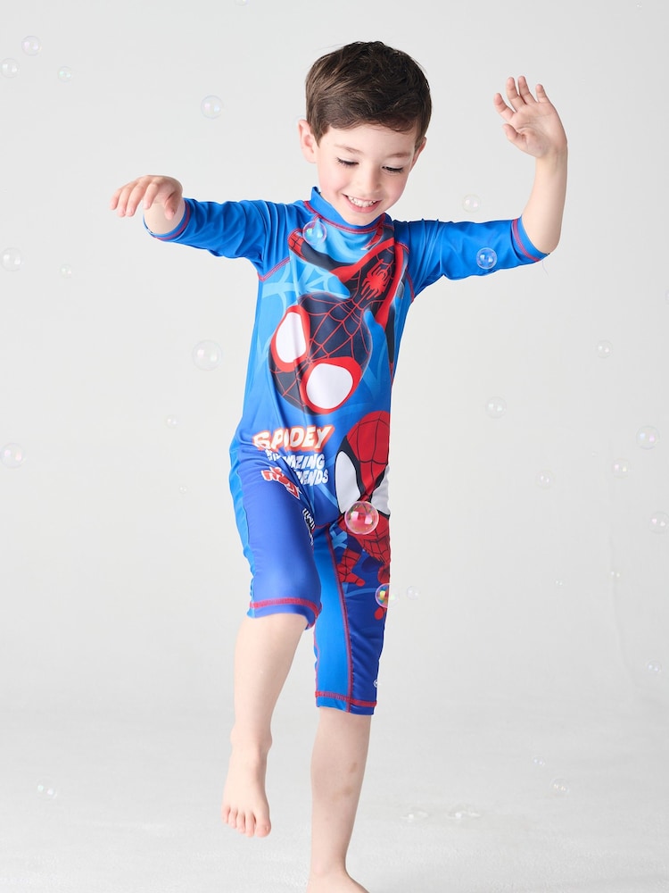 Brand Threads Blue Spidey and His Amazing Friends Swim set - Image 2 of 7 Brand Threads Blue Spidey and His Amazing Friends Swim set - Image 2 of 7