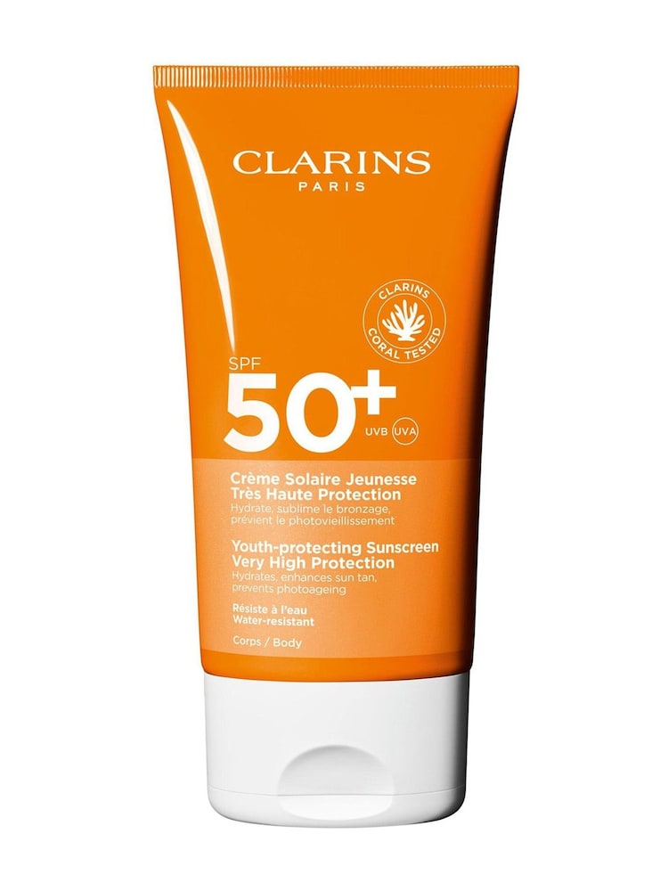 Clarins Sun Body Cream SPF50+ 150ml - Image 1 of 5 Clarins Sun Body Cream SPF50+ 150ml - Image 1 of 5