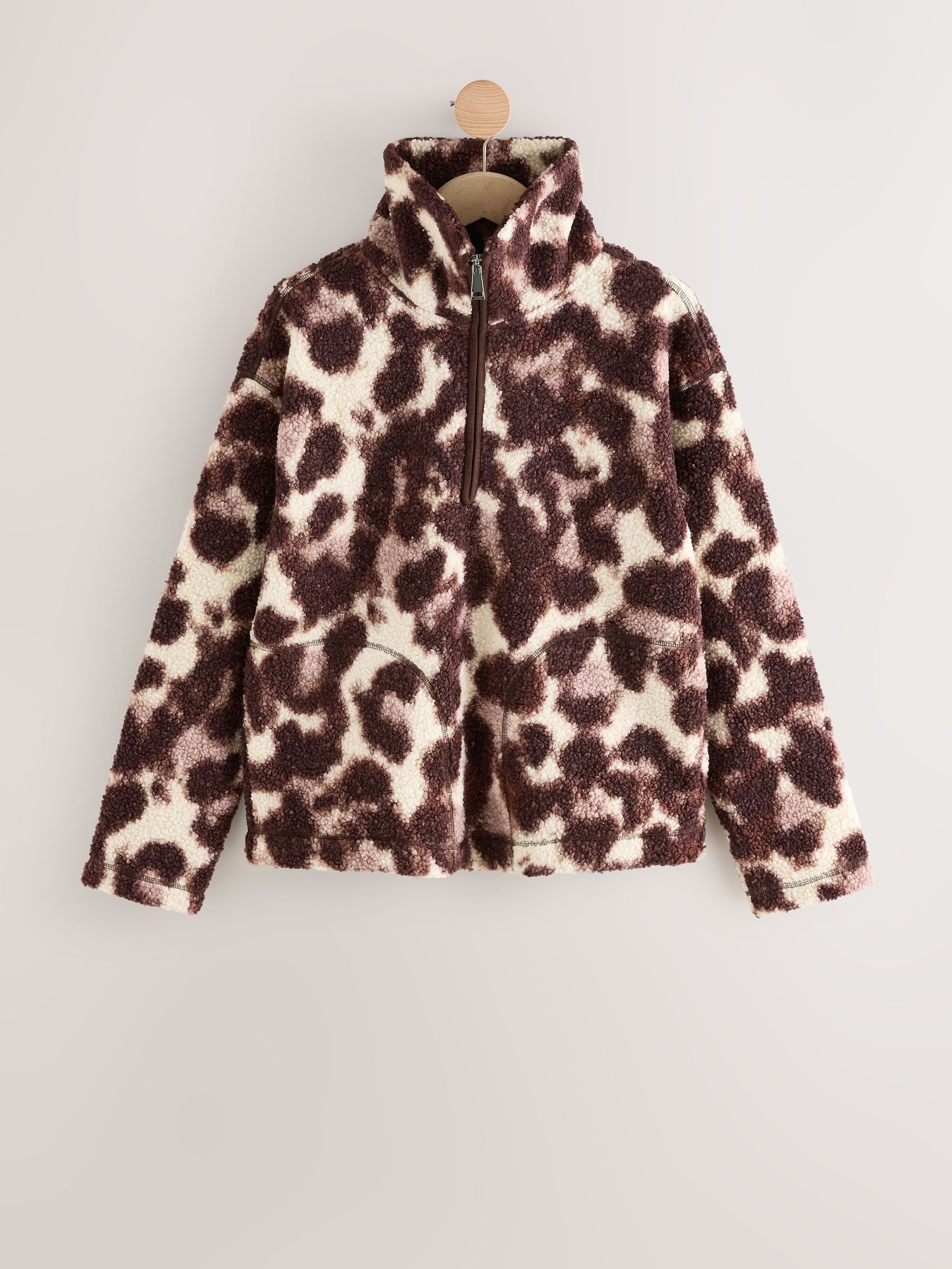 Buy Chocolate Brown/Pink Leopard Soft Touch Cosy Teddy Borg