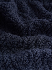 Marineblau - Fluffy Soft Borg Cable Long Sleeve Crew Neck Sweatshirt - Bild 8 von 8