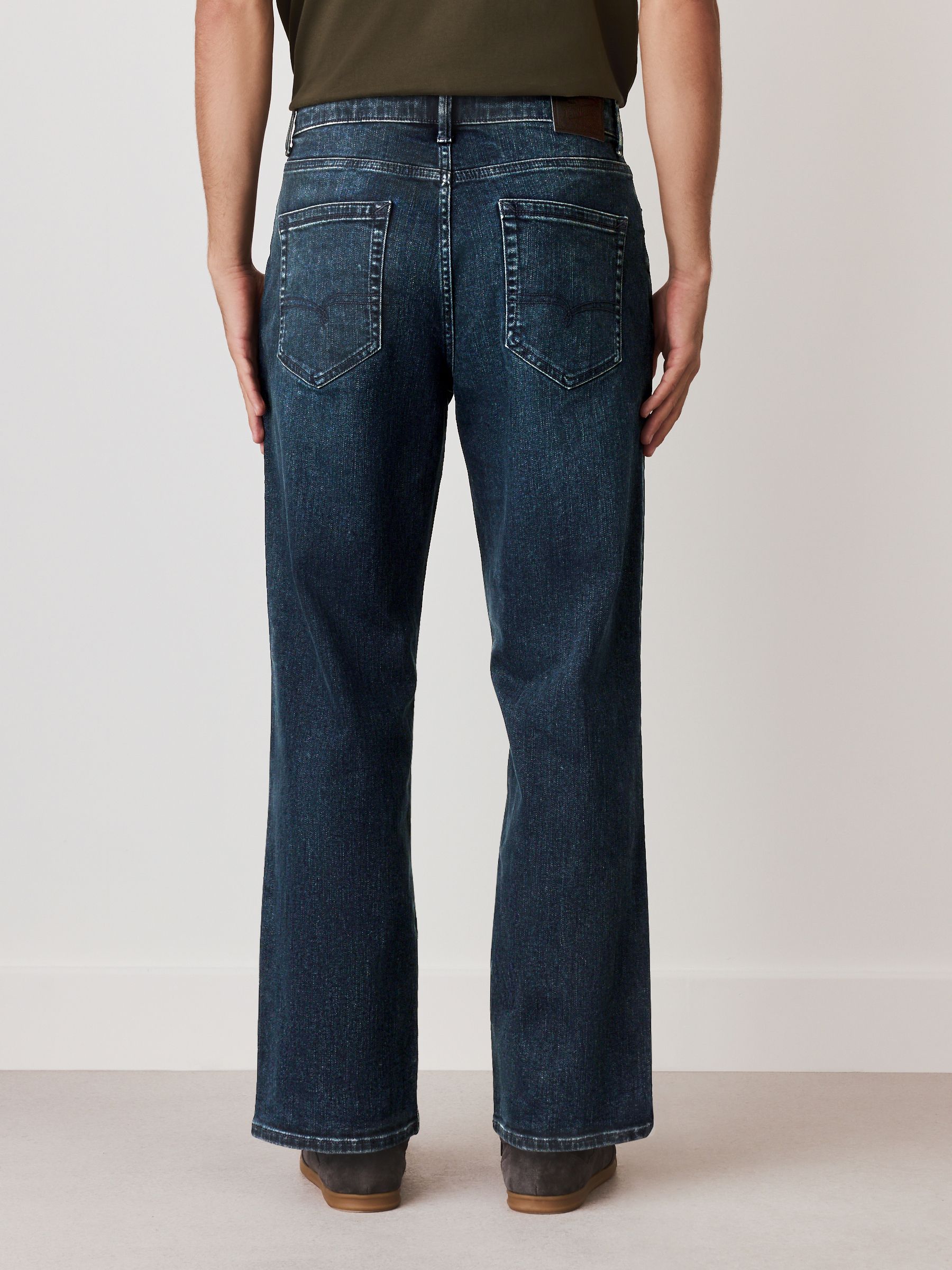 Buy Blue Straight Fit Premium Crosshatch Denim Jeans from Next USA