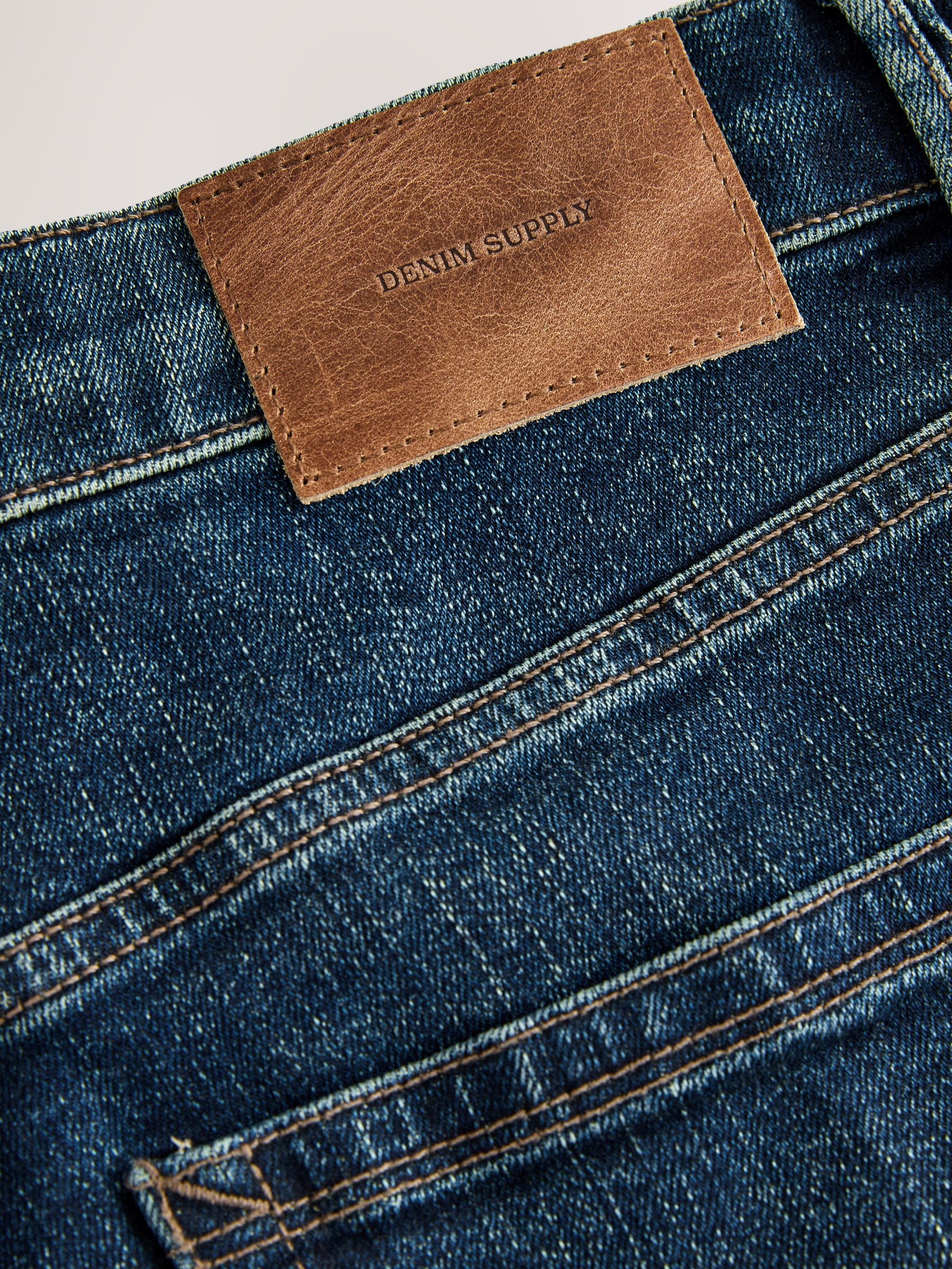 Buy Blue Straight Fit Premium Crosshatch Denim Jeans from Next USA