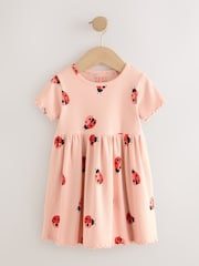 Ladybird Pink Short Sleeve Jersey Summer Dress (3mths-7yrs) - Image 1 of 4