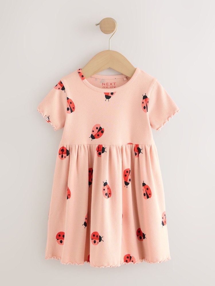 Ladybird Pink Short Sleeve Jersey Summer Dress (3mths-7yrs) - Image 1 of 4