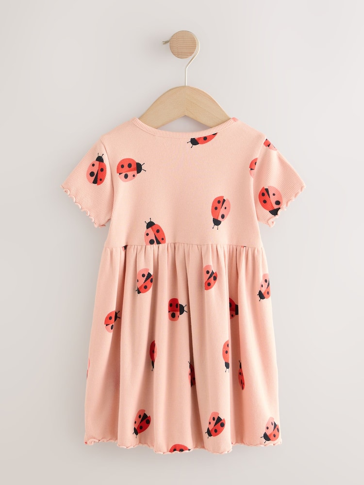 Ladybird Pink Short Sleeve Jersey Summer Dress (3mths-7yrs) - Image 2 of 4