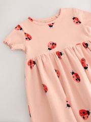 Ladybird Pink Short Sleeve Jersey Summer Dress (3mths-7yrs) - Image 3 of 4