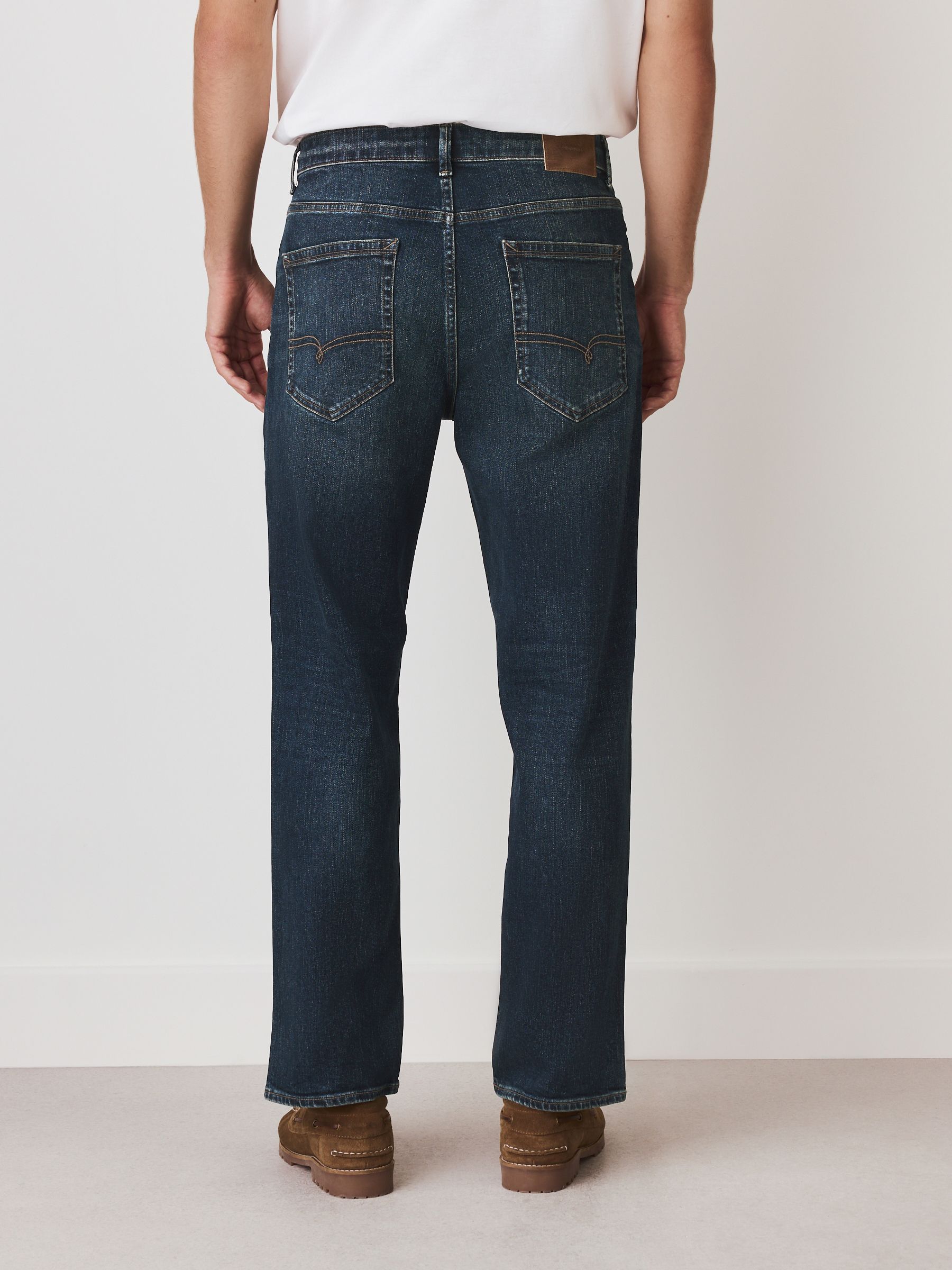 Buy Ink Straight Fit Premium Crosshatch Denim Jeans from Next USA