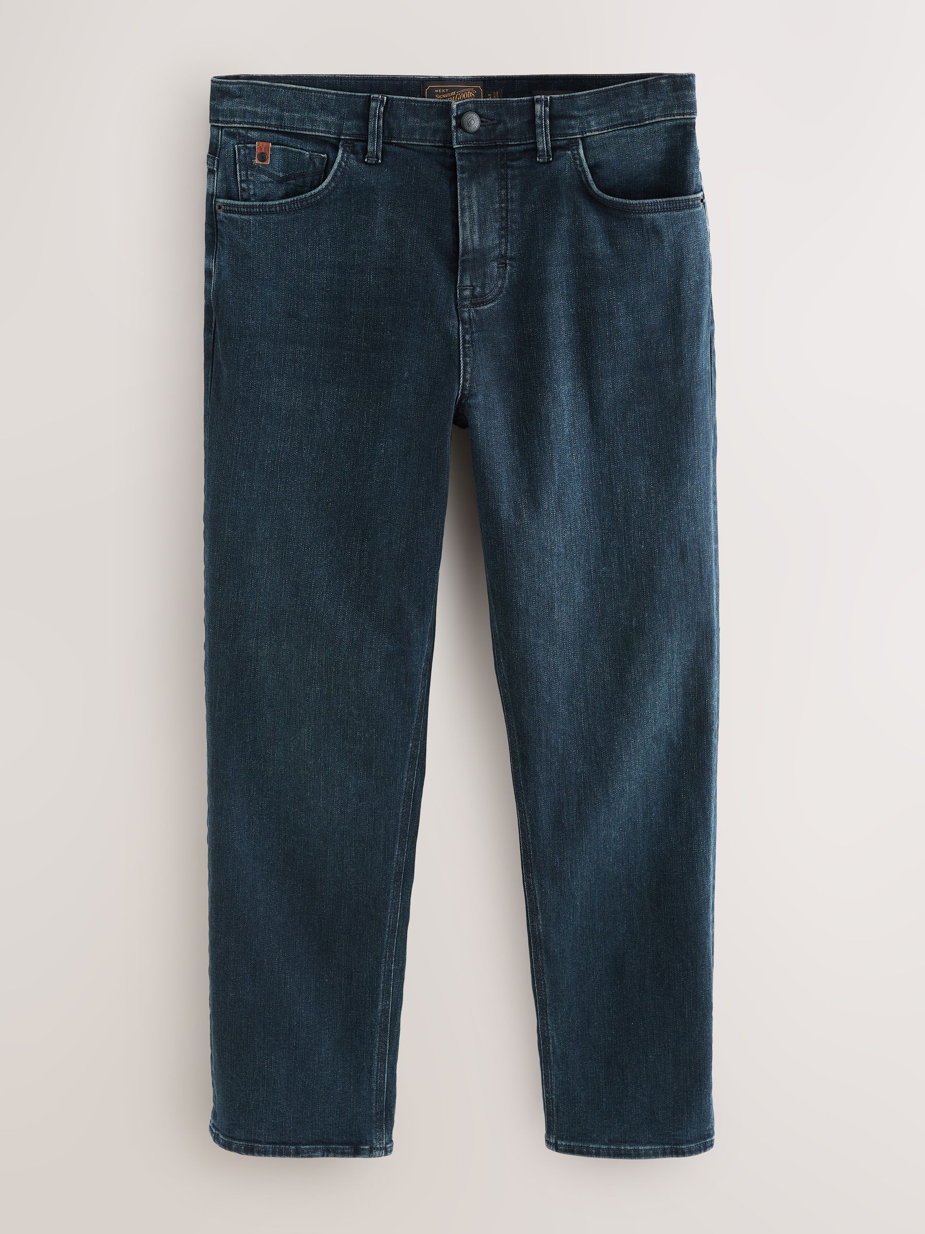 Buy Ink Straight Fit Premium Crosshatch Denim Jeans from Next USA