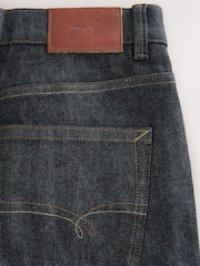 Blue Indigo Rinse Straight Fit Signature Brushed Cosy Check Denim Jeans - Image 11 of 11