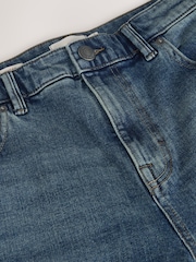 Blue Straight Fit Signature Brushed Cosy Denim Jeans With Wool - Image 7 of 9