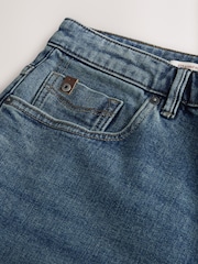 Blue Straight Fit Signature Brushed Cosy Denim Jeans With Wool - Image 8 of 9