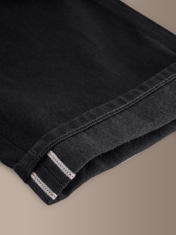 Black Straight Fit Signature Selvedge Denim Jeans - Image 11 of 11