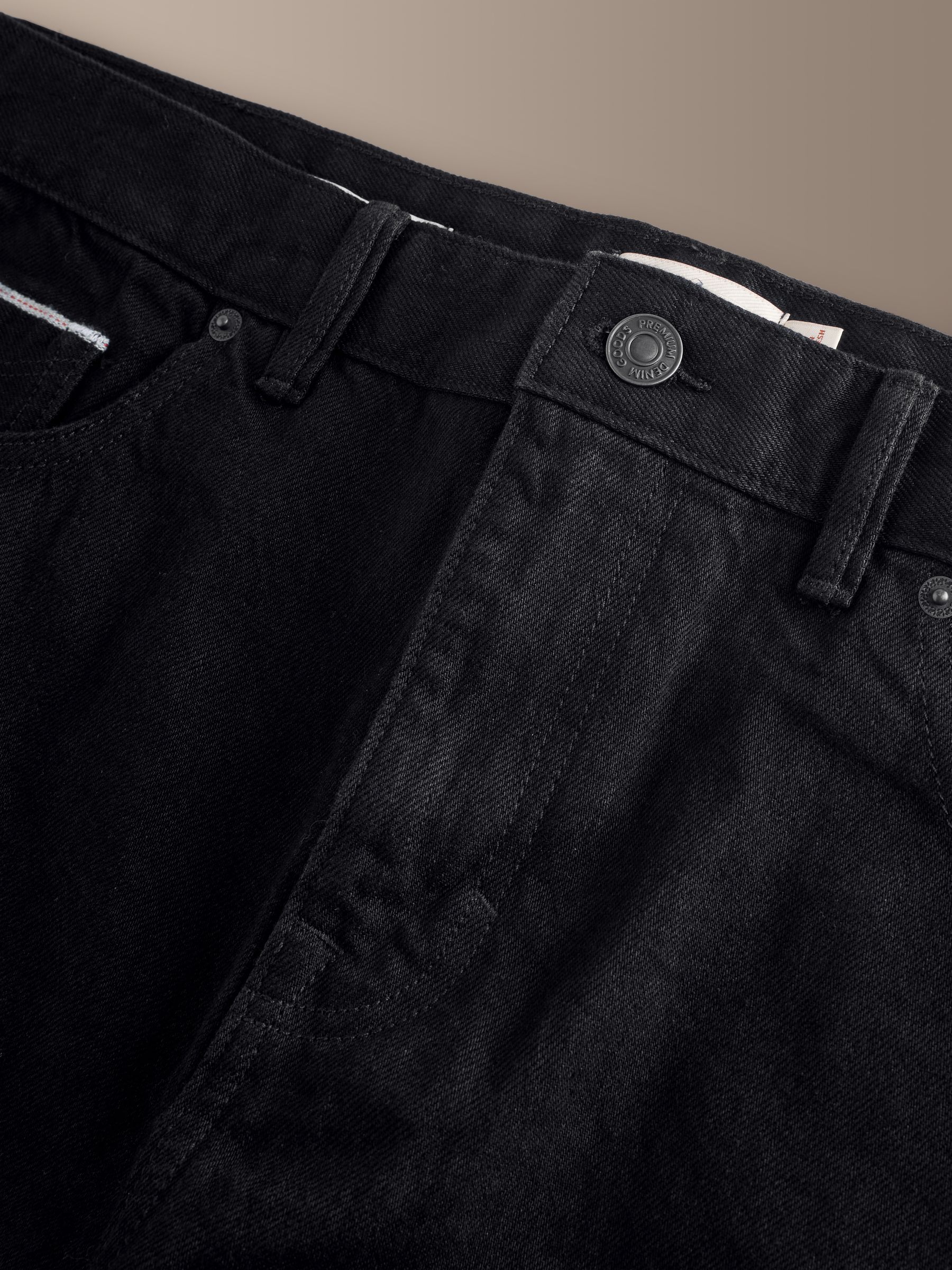 Buy Black Straight Fit Signature Selvedge Denim Jeans from Next USA