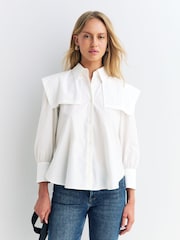 A.P.C. White Cotton Ondine Shirt - Image 1 of 6