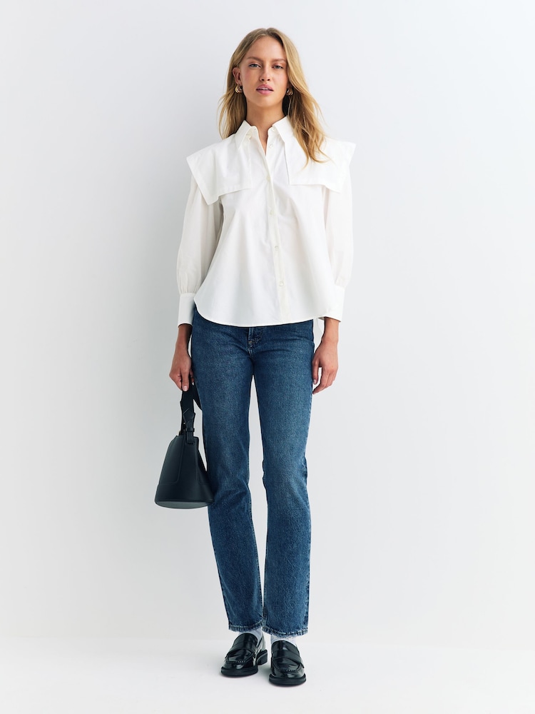 A.P.C. White Cotton Ondine Shirt - Image 2 of 6