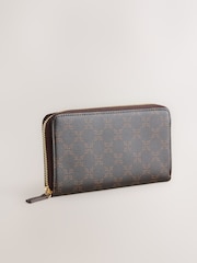 Brown Black/White Large Purse - Image 1 of 5