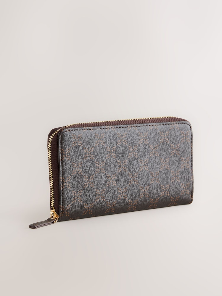 Brown Black/White Large Purse - Image 1 of 5