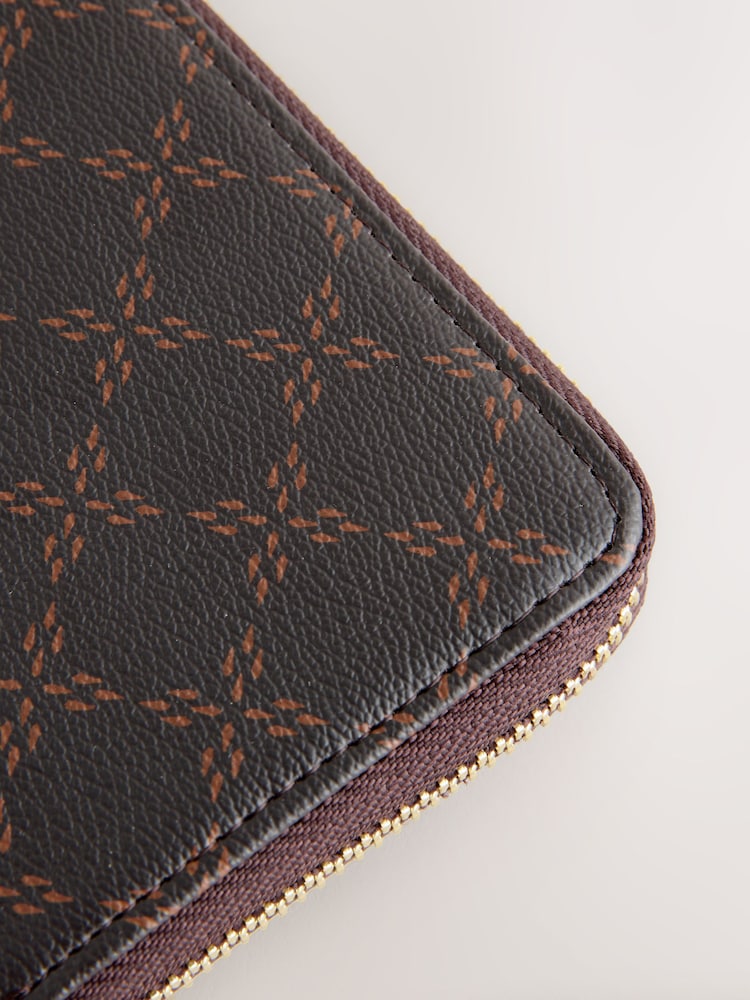 Brown Black/White Large Purse - Image 5 of 5