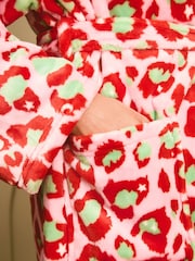 Eleanor Bowmer Leopard Print Fleece Robe - Image 5 of 9