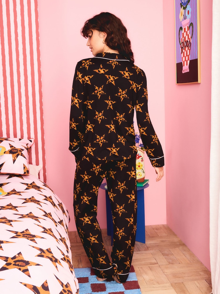 Eleanor Bowmer Star Print Button Through Pyjamas - Bild 2 von 4