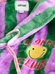 Eleanor Bowmer Green/Purple Coffee Club Fleece Robe - Bild 10 von 10