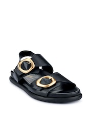 Jones Bootmaker Juneau Buckled Black Sandals - Image 5 of 7