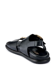 Jones Bootmaker Juneau Buckled Black Sandals - Image 6 of 7