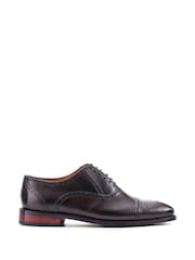 Marrón - Zapatos de vestir negros con cordones y diseño de cuero Gents de Jones Bootmaker - Imagen 2 de 5