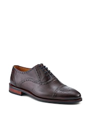 Marrón - Zapatos de vestir negros con cordones y diseño de cuero Gents de Jones Bootmaker - Imagen 3 de 5