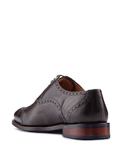 Marrón - Zapatos de vestir negros con cordones y diseño de cuero Gents de Jones Bootmaker - Imagen 4 de 5