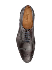 Marrón - Zapatos de vestir negros con cordones y diseño de cuero Gents de Jones Bootmaker - Imagen 5 de 5