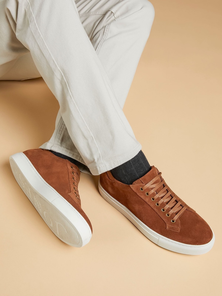 Jones Bootmaker Mens Simon Leather Trainers - Image 1 of 6