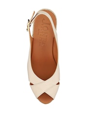 Blanco - Jones Bootmaker Blue Raquelle Leather Heeled Espadrilles - Imagen 6 de 7