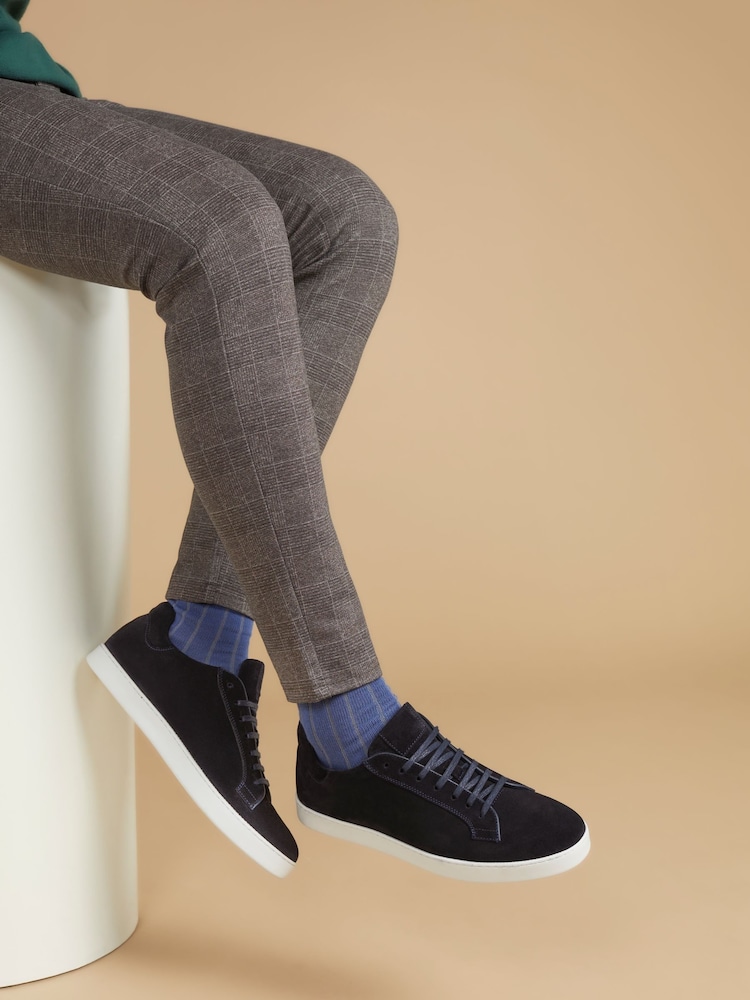 Jones Bootmaker Mens Simon Leather Trainers - Image 1 of 6