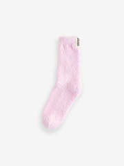 Rosa/azul - Eleanor Bowmer Pink Leopard Cosy Socks 2 Pack - Imagen 5 de 8