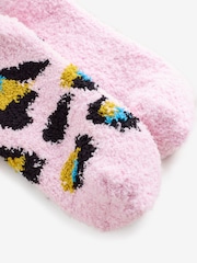 Rosa/azul - Eleanor Bowmer Pink Leopard Cosy Socks 2 Pack - Imagen 7 de 8