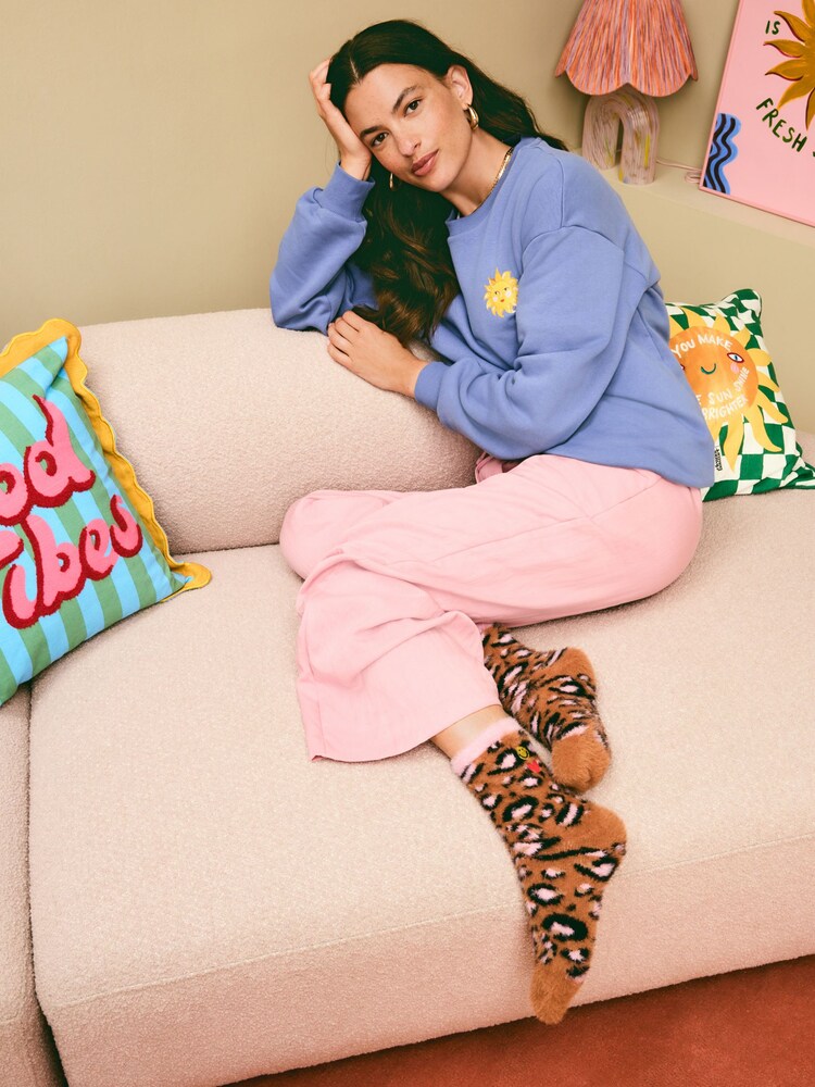 Eleanor Bowmer Embroidered Cosy Socks - Image 2 of 6