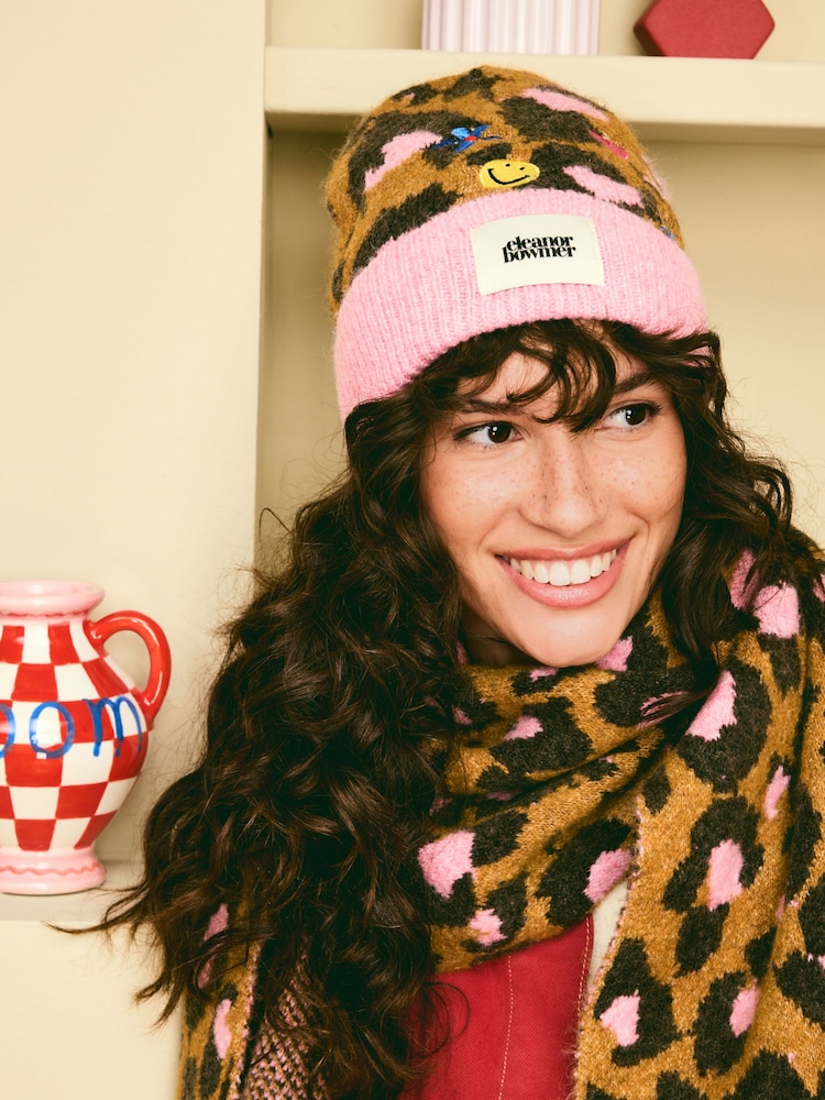 Eleanor Bowmer Leopard Print Embroidered Hat - Bild 1 von 6