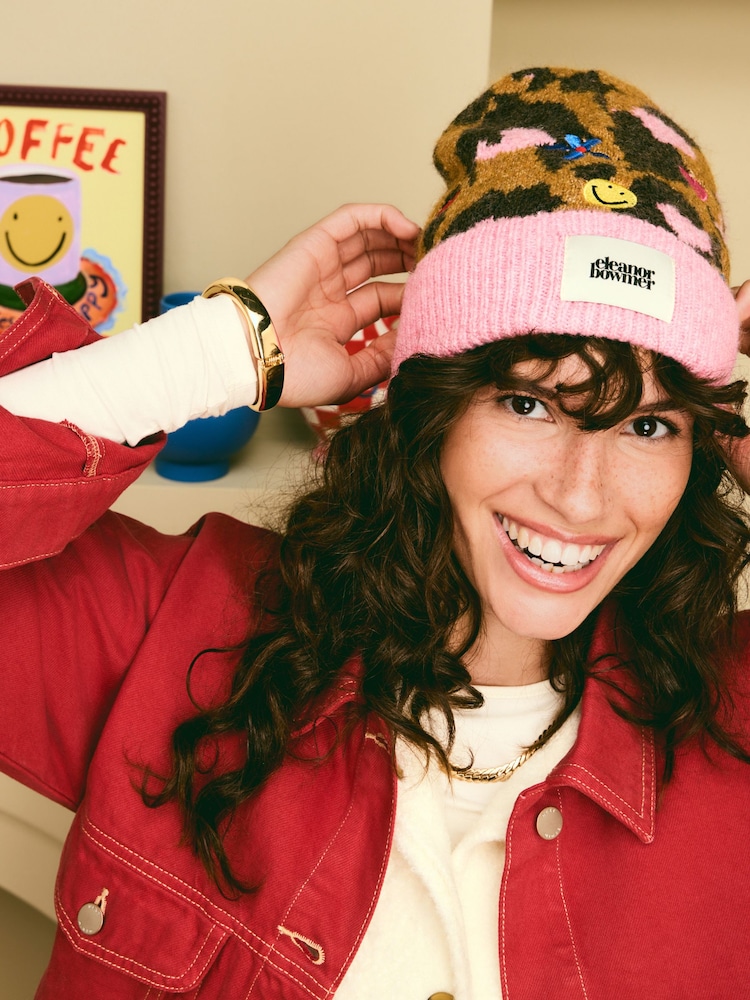 Eleanor Bowmer Leopard Print Embroidered Hat - Bild 2 von 6
