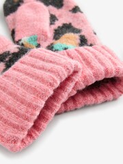 Eleanor Bowmer Pink/Blue Leopard Print Mittens - Image 3 of 8