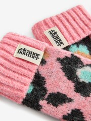 Eleanor Bowmer Pink/Blue Leopard Print Mittens - Image 4 of 8