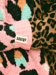 Eleanor Bowmer Pink/Blue Leopard Print Mittens - Image 8 of 8