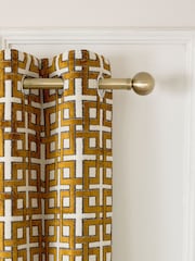 Collection Luxe Heavyweight Velvet Geometric Eyelet Lined Curtains - Изображение 1 из 5