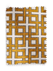 Collection Luxe Heavyweight Velvet Geometric Eyelet Lined Curtains - Изображение 5 из 5