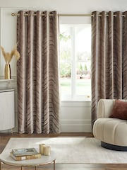 Collection Luxe Heavyweight Velvet Swirl Eyelet Lined Curtains - Изображение 2 из 5